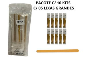 UTIL PACOTE 10 KITS C/ 05 LIXA UNHA GRANDE