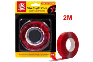 SQ3971 FITA DUPLA FACE TRANSPARENTE 2 METROS