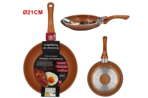 Frigideira antiaderente de cerâmica cobre 20 cm
