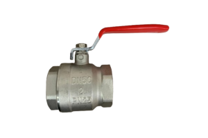 Válvula Esfera Água Alavanca Vermelha Fêmea 2