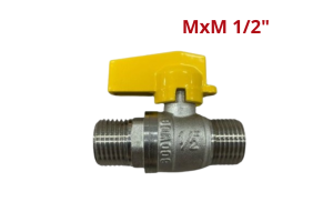 Válvula Esfera Gás Reta Borboleta Macho 1/2