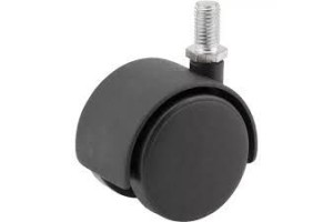 RODIZIO DUPLO 50 MM PRETO COM PARAFUSO