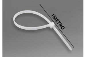 ABRACADEIRA NYLON 9,0 X 1000 MM BRANCA KIT 10 