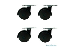 RODIZIO DUPLO 50 MM 04 FUROS GIRATORIO