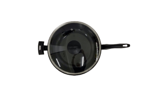 ESMALTE FRIGIDEIRA 28 CM WORK PRETA TAMPA VIDRO