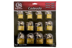 SQ4110 CARTELA CADEADO 30/40/50 DUZIA