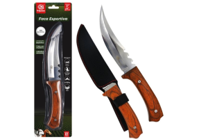 Faca Esportiva 27CM Cabo Madeira