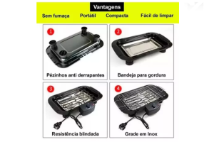 CHURRASQUEIRA ELÉTRICA 2000 WATTS 220V