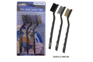 SQ1990 JOGO ESCOVA ACO KIT 03 PECAS WIRE BRUSH