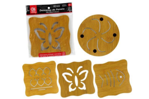 Descanso de panela em bamboo Furado