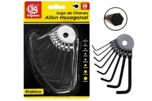 JOGO DE CHAVES ALLEN HEXAGONAL 08 PEÇAS