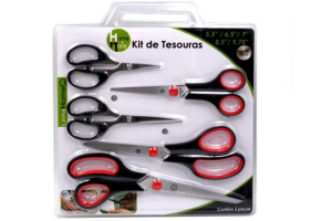 HM137 KIT TESOURA 05PCS 5,5 - 6,5 - 7 - 8,5 - 9,75