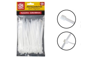 SQ4384 ABRACADEIRA BRANCA 3,6 X 100 MM (100 PCS)