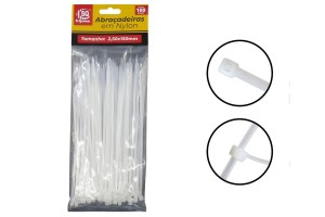 SQ4382 ABRACADEIRA BRANCA 2,5 X 150 MM (100 PCS)