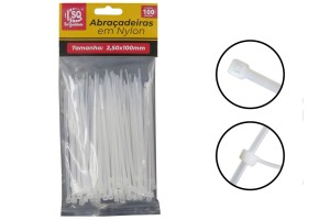 SQ4381 ABRACADEIRA BRANCA 2,5 X 100 MM (100 PCS)