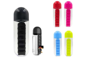 HM416 GARRAFA COM ORGANIZADOR COMPRIMIDOS 600ML SQUEEZER