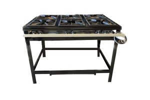 Fogão Industrial alta pressão 06 boca Linha FORT