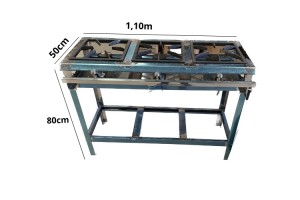 Fogão Industrial alta pressão 03 boca Linha FORT
