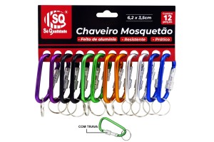 SQ3414 KIT 12 CHAVEIRO MOSQUETAO